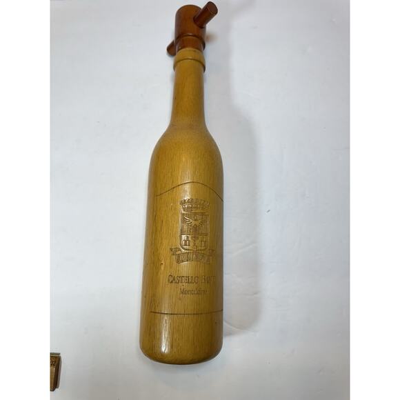 Castello Banfi pepper grinder Wooden Pepper Grinder Wine Bottle Shape - Picture 1 of 9